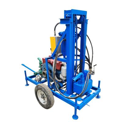 China Easy Operation Diesel Trailer Type Rotary Water Well Drilling Rig Rig Machine For Drilling Operations for sale