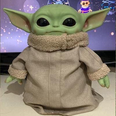 China Eco-Friendly Material The Mandalorian Grogu Stuffed Plush 28cm Baby Yoda Stuffed Plush Toy Card Decoration Figure Youda Baby for sale