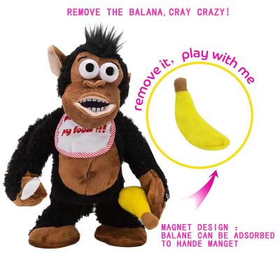 China Custom Toy Sound Touch Sensing Electric Monkey Doll Christmas Gift Electric Toy Action Figure Children's Plush Monkey Animal Toy Eco-friendly Material for sale