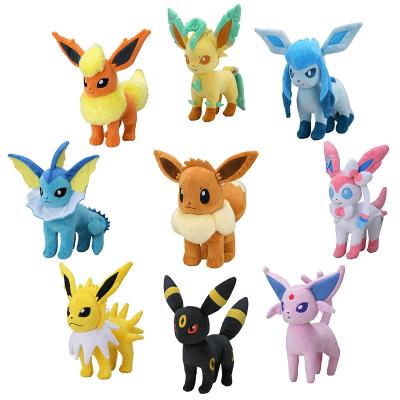 China Wholesale Eco-friendly Material Pokemone Fighting Eevee Plush Animal 20CM Kawaii Eevee Sylveon Plush Dolls Stuffed Plush Toy for sale