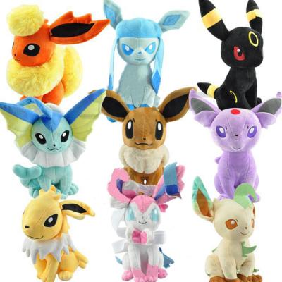 China Cute Pokemoon Eco-Friendly Material Eevee Espeon Plush Flareon Leafeon Stuffed 8 Inch Eevee Collectible Toy Stuffed Plush Doll and Plush Toy for sale