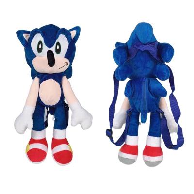 China Super sonic sanei muneco sanei figures ultra sonicator juguete baby plush dolls eco-friendly material stuffed sonic toys bag backpack for sale