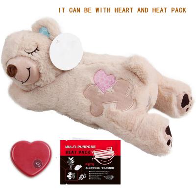 China Dog Plush Toy Heartbeat Puppy Plush Bear Eco-Friendly Material Toy With Warmer Bag Soft Pet Worry Relief Puppy Toy For Stuffed Puppies Heartbeat for sale