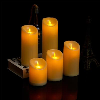 China 2022 New Coming Plstic Candles Home Decoration Aspect LED Velas Amazon Church Temple Flameless Material Led Swing Candle for sale