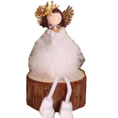 China Hanging Plush Angel Girls Angel Doll Pendants Decoration Cute Elk Christmas Tree Ornaments Chirstmas Decor Christmas Tree Ornaments for sale