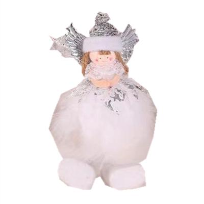 China Elk Angel Doll Pendant Tree Hanging Chirstmas Decor Christmas Ornaments Ornaments Christmas Crafts Elves Pink and White for sale