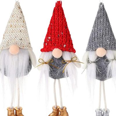 China Christamas Home Decoration Christmas Gnome LED Lights Handmade Dwarf Christmas Pendant Glowing Toy Gift Christmas Tree Doll Gnome Plush Lights for sale