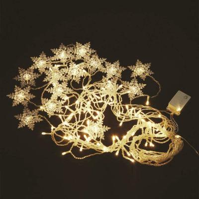 China Christamas Home Decor Christmas Lights Battery Operated Waterproof Snowflake String Lights Fairy Lights for Bedroom Patio Room Outdoor Party Home Xmas for sale