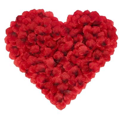 China 2021 Festival Decoration New Creative Rose Petals Artificial Flower Silk Petals For Valentine Day Wedding Flower Decoration Dark Red Colorful for sale