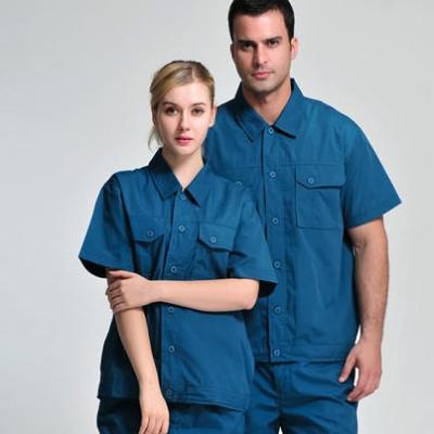 China WorKware Summer Style Shorts Sleeve Work Suit With Clear Color Button Workwear Unisex Clothing Custom Made In Stock With A Generation for sale