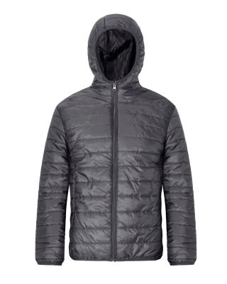 China Autumn/Winter New Waterproof Men's Black Hooded Casual Cotton Padded Down Jacket for sale