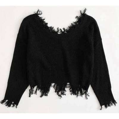 China Fashion 2021 Ladies Casual Quilting Pattern Sweater Soft V-Neck Knitted Women's Autumn Sweater Top for sale