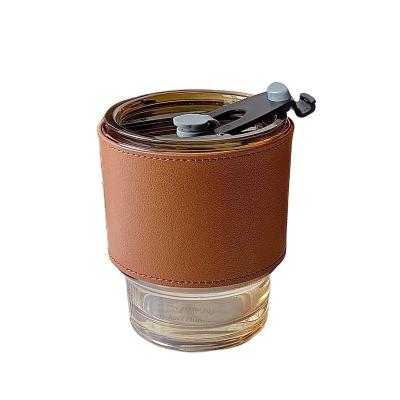 China Wholesale coffee stocked glass cups with lid and glass straw business gifts for home ktv restaurant camping travel glass bottles for sale