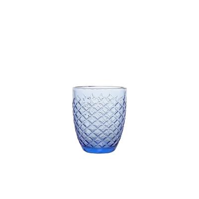 China Morden Mugs Luxury Wholesale Blue Glass Boba Glass Mug In A Cup Whiskey Glass for sale