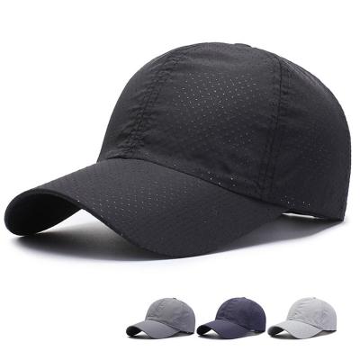 China Wholesale Custom Promotional Hat Quick Dry Hat Lase Perforated Baseball Hat Outdoor Sport Breathable Quick Dry Hat for sale