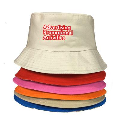 China Wholesale Promotional Custom Made Double Side Logo Embroidery Cotton Solid Color Fisherman Hats Designs Women Empty Sublimated Bucket Hat for sale