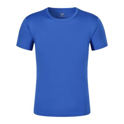 China Wholesale Promotional Polyester Blank T-shirt Breathable Short Sleeve Plain Cheap Custom Logo T-shirt For Women Men for sale