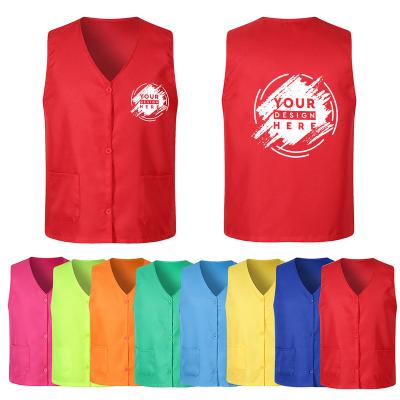 China Voluntary vests anti-shrink with clothing custom group logo printing advertising shirt work vest unisex vest for sale