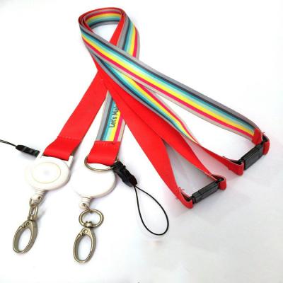 China Polyester Factory Wholesale Solid Empty Plain Colored Custom Logo Polyester Lanyards Sublimation Printed Loose Lanyards for sale