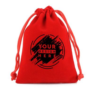 China Wholesale Promotion Velvet Cotton Flannel Storage Packaging Drawstring Bag For Cosmetic And Gifts for sale