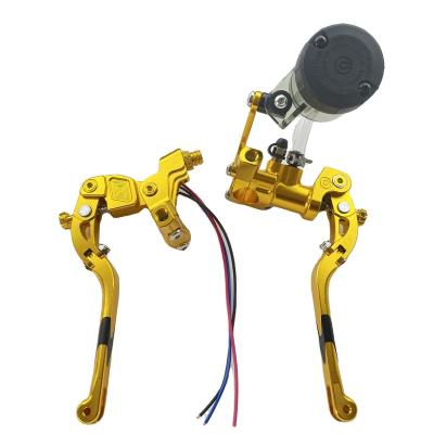 China 22mm 17.5mm CNC 6061 Universal Aluminum CNC Anodized Color Motorcycle T6 Hydraulic Brake Distributor Pump Lever Aluminum Universal Racing Motorcycle for sale