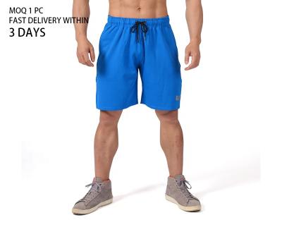 China hot sale Anti-wrinkle men running shorts jogger fitness bodybuilding gym quick dry sport shorts training shorts pants electric blue badminton for sale