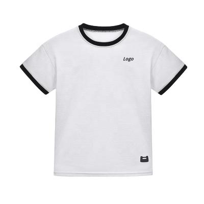 China Customize Blank Plain Logo Anti-Shrink T-Shirt For Kids Fashion Tee Baby Kids Plain T-shirts 100% Polyester For Sport for sale