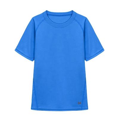 China Wholesale Anti-Shrinkage Boys Pop Fabric 100%Polyester Loose T-shirt Kids Wear Logo Design Custom Blue Kids T Shirts For Children for sale