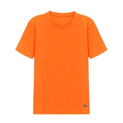 China Good Quality Anti Shrink Wear Soft Comfortable Summer Baby Fabric Orange T Shirt For Kids Cheap Price Tee Shirt For Kids for sale