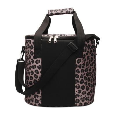 China Wholesale Fashion Leopard Print Tie Dye Reusable Travel Bag Picnic Waterproof Cooler Bags, Ice Bag for sale