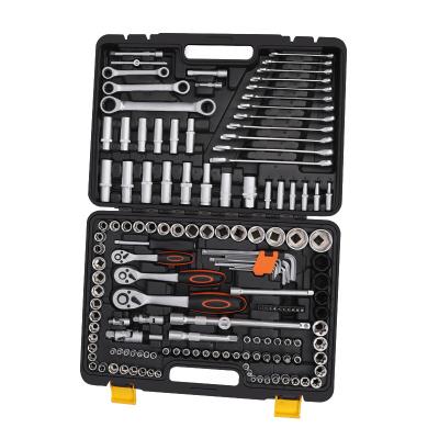 China Multifunctional Universal Professional Wheel Snapon Nut Auto Repair Garage Car Vehicle Repair Socket Ratchet Wrench Set 150PCS for sale