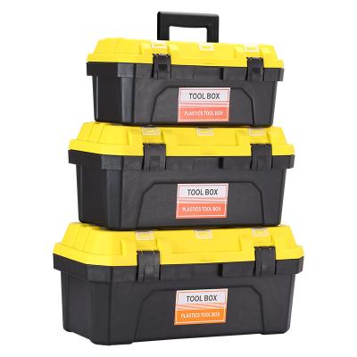 China High quality plastic heavy duty plastic tool box with removable tool tray for sale