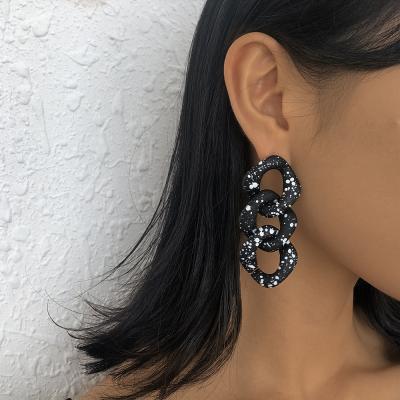 China Personality punk wholesale chain women's earrings fashion factory dangle earrings for sale