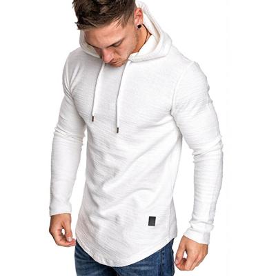 China New Arrival Men's Anti-Shrink Sweater 2023 Casual Hooded Solid Color Long Sleeve Customer Logo Printing Sweater for sale