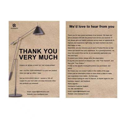 China High Quality Customized Manual Printing Greeting Card / Daily Use Business Paper Card / Thank You Card / Postcard for sale