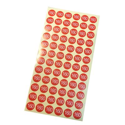 China Waterproof Self Adhesive Custom Stickers Die Cut Label Clothing Size Stickers For Clothing for sale