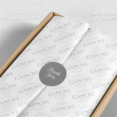 China Hot Sale Custom Logo Design Nice Moistureproof Metallic Foil Stamp Mounted Gold Color Gift Cloth Apparel Wrapping Paper Tissue Paper for sale