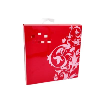 China Recyclable Top Quality Red Logo Printed Custom Food Gift Plastic Packaging Boxes for sale