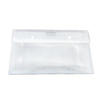 China Recyclable Custom Transparent Corrugated Plastic Folding 2 Button Rectangle Tool Stationery Box for sale