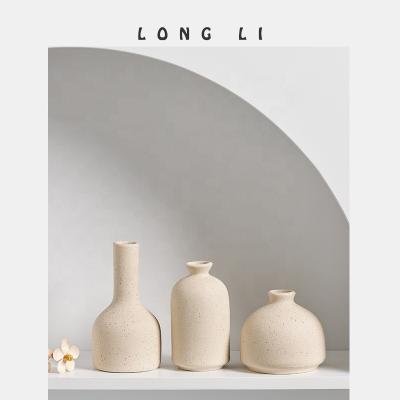 China Home Flower Arrangement Clay Unglazed Vase in Art Deco Minimalist Interior Accessories Office Living Room Decoration for sale