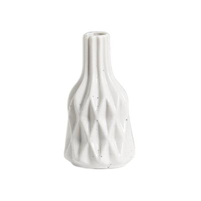 China Geometric Home Decor Art Vases Centerpiece Ceramic Vases d'Art Deco Decorative White Vases for sale