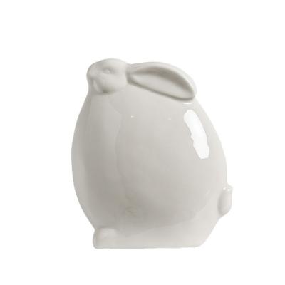 China Resurrection Ceramic Modern Nordic White Traditional Cute Home Landscape Ornament Rabbit Longli Border Supply for sale