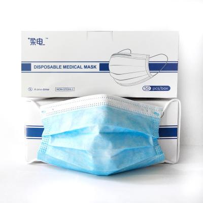 China Custom Disposable Earloop High Protective Face Mask Korean Medical Logo Breathability Shield 3 Layer Face Mask for sale