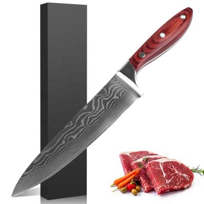 China Viable Professional Kitchen Knife 8inch 67Layers Damascus Steel Chef Knife for sale