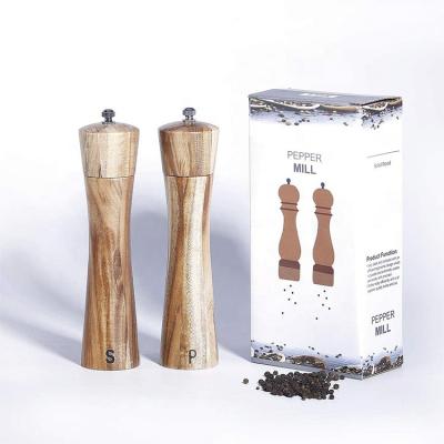 China Sustainable Grinder Salt and Pepper Set - Premium Set Includes Wooden Salt and Pepper Grinder for sale