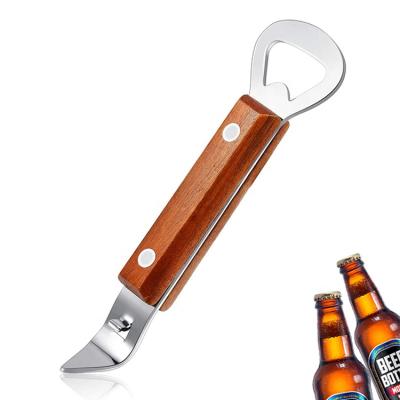 China Viable multi-functional wood and iron beer bottle opener for sale