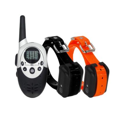 China Rechargeable Waterproof Electronic Device Shock Training Collars Dog Remote Range Two Dog Training Collar for sale