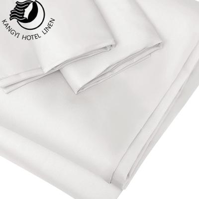 China Nondisposable Custom Count 400Thread Egyptian Cotton 4 Pcs Sheet Hotel Design Bedding Bed Linen Sheet Set for sale