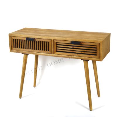 China Living Room Revolving Furniture Designs 2 Drawer Wooden Storage Table For Home Decor for sale