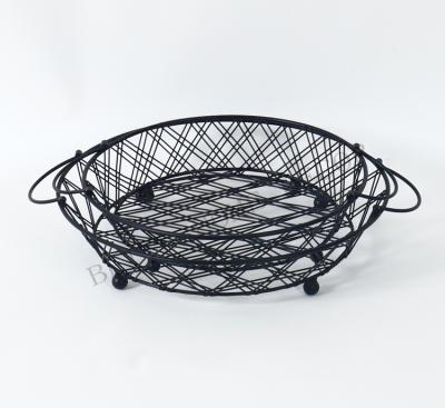 China High Quality Nesting Metal Tray Table Top Rustic Style Morden Metal Wire Basket for sale